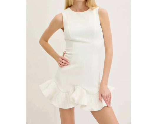 Lena - Flutter Ruffle Hem Dress