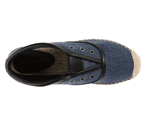 Elie Tahari - Women's Mako Denim Slip-On Oxford Espadrille Sneakers