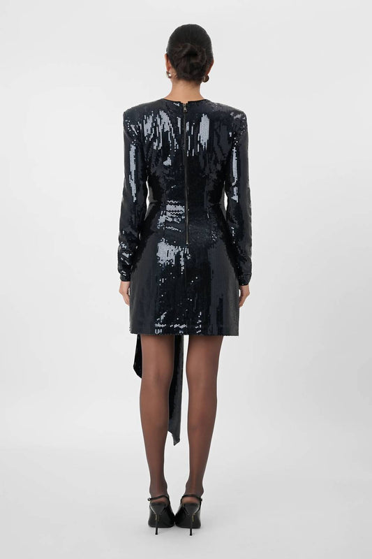 Toccin - Carlotta Sash Sequin Mini Dress