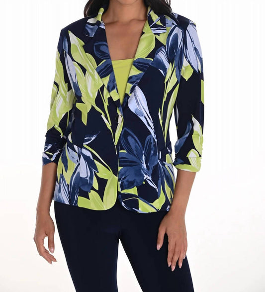 Frank Lyman - Floral Print Knit Blazer