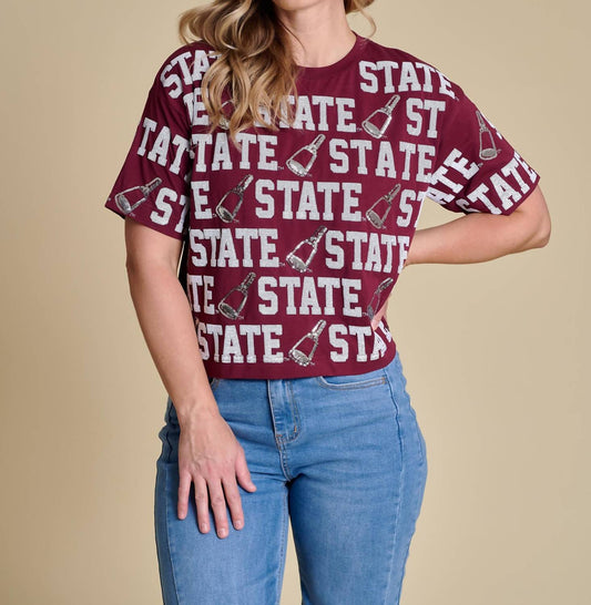Stewart Simmons - The Sequin Repeat Tee Miss State