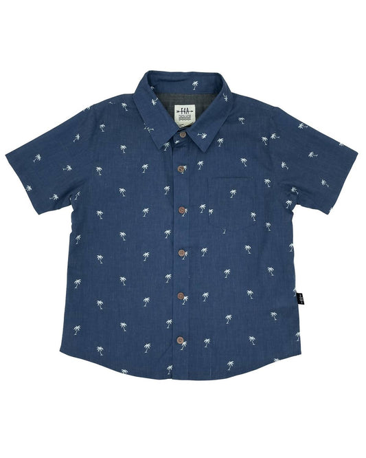 Feather 4 Arrow - Boy's Island Palm Button Down Shirt