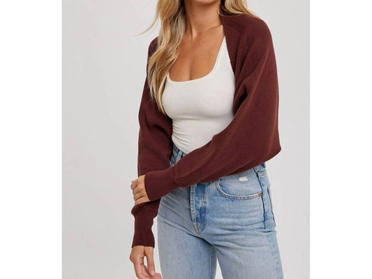 Bluivy - Cropped Shrug Knit Sweater