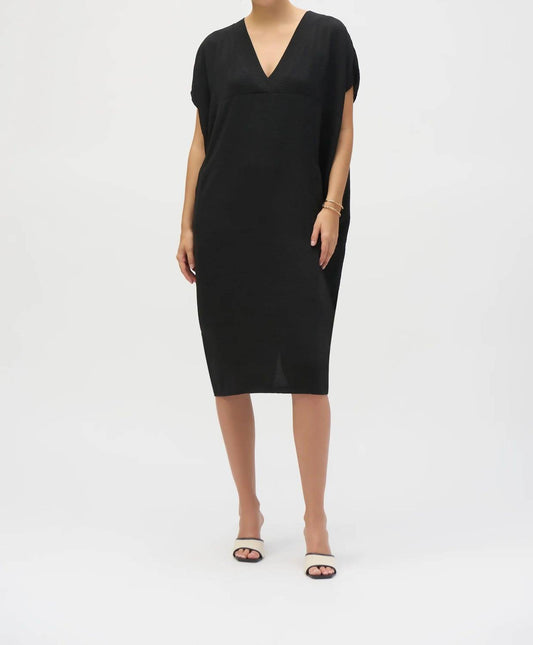 Joseph Ribkoff - Gauze V-neck Midi Cocoon Dress