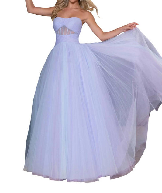 Rachel Allan - Tulle Strapless A-line Gown
