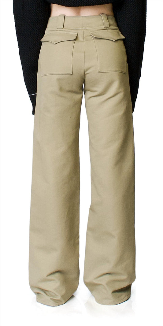 Maison Margiela - Wide Leg Khaki Pants