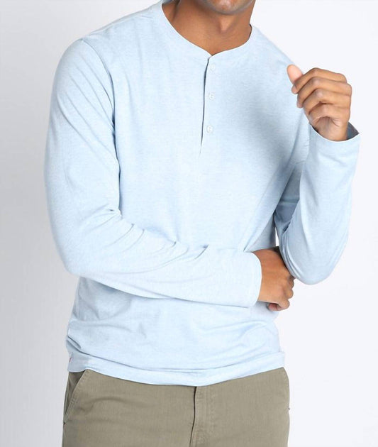 Jachs New York - Cotton Modal Blend Long Sleeve Henley Shirt