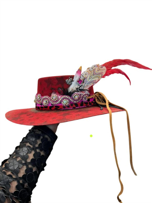 Art By Amy Labbe - Women's Cheetah Fedora Hat