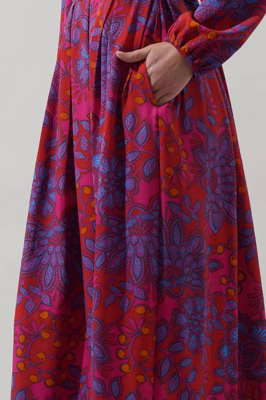 Sugarlips - Darret Floral Lucie Pleated Maxi Skirt