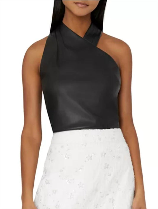 Milly - Preston Vegan Leather Top