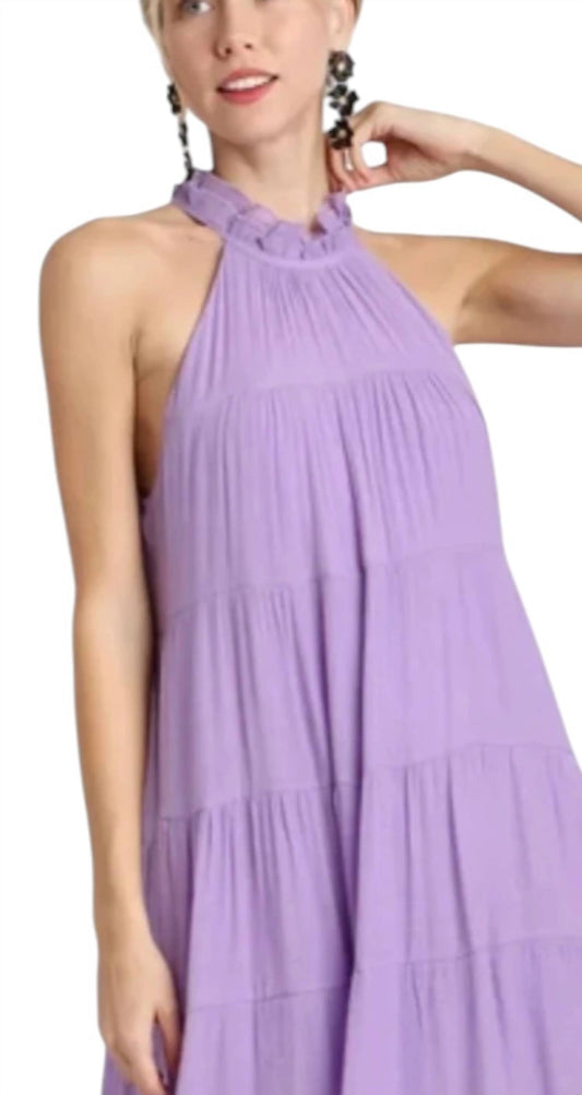 Umgee - Halter Neck Tiered Maxi Dress