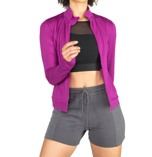 Body Wrappers - Recycled Poly Contour Seam Zip Up Jacket