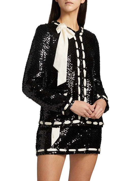 Loveshackfancy - Rosina Ribbon Sequin Jacket