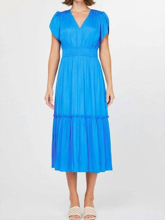 Current Air - V-neck Tiered Midi Dress