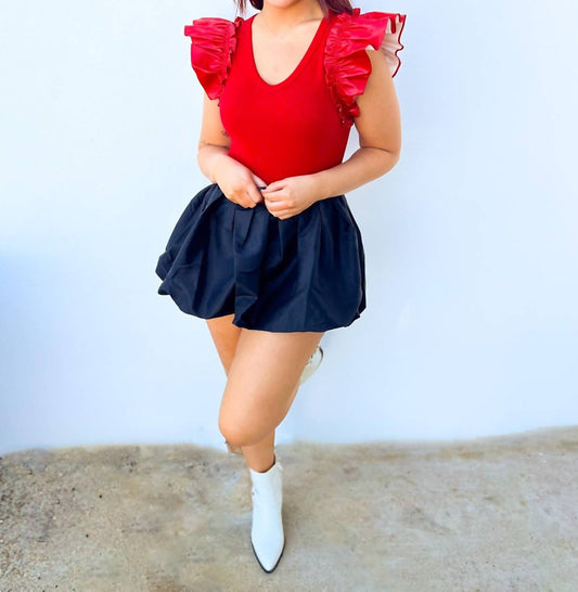 Miou Muse - Life of the Party Metallic Balloon Mini Skirt