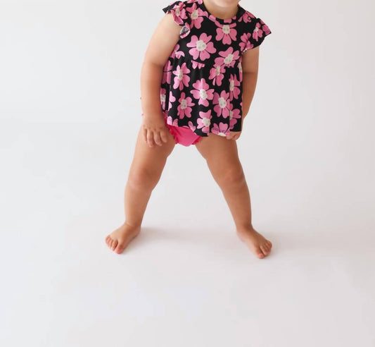 Posh Peanut - Kids Winifred Ruffled Cap Sleeve Basic Peplum Top & Bloomer Set