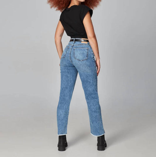 Lola Jeans - Denver High-waisted Straight-leg Ripped Jeans