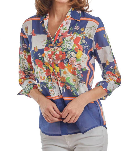 Dizzy-Lizzie - 3/4 Rome Shirt Butterfly Shirt