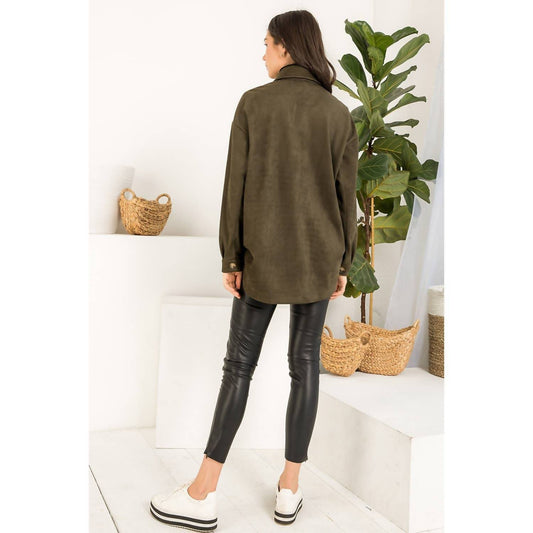 Thml - Suede Button Up Jacket