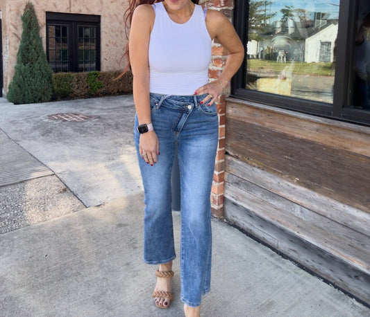 Risen - Alessia Crossover Straight Leg Jeans