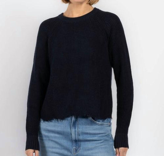 Autumn Cashmere - Distressed Scallop Shaker Sweater