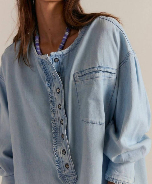 Free People - Denim Dreaming Pullover Top