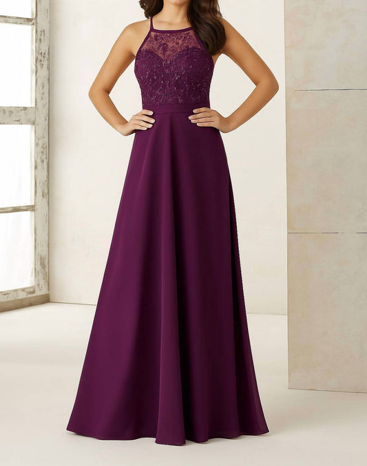 Morilee - Halter Chiffon Bridesmaid Gown