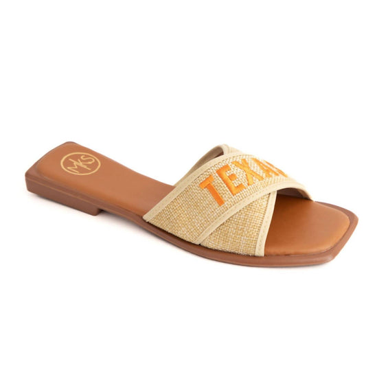Maker'S - Women's Texas Game Day Criss-cross Cushioned Sandal