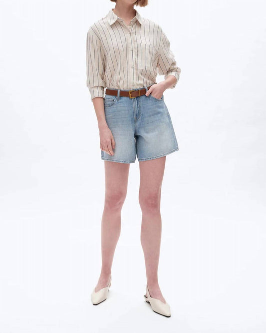 Bayeas - Mid Rise Relaxed Denim Shorts