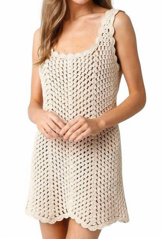 Olivaceous - Isle Crochet Mini Dress