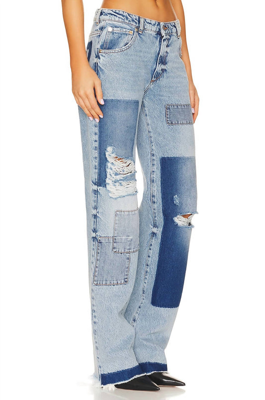 Ser.O.Ya - Heidi Patchwork Straight-leg Jeans
