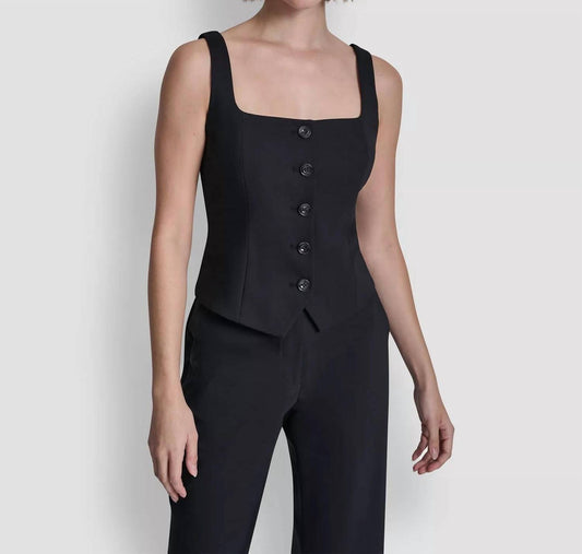 Dkny - Sleeveless Square-neck Vest