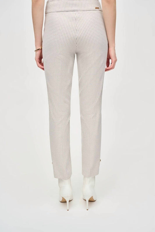Joseph Ribkoff - Houndstooth Jacquard Slim Fit Pants