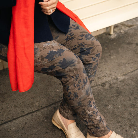 Made In Italy - Floral Fusion Italian Slim Pants