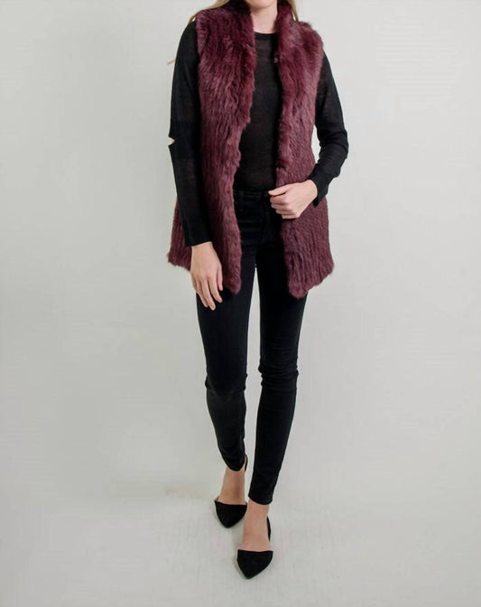 Love Token - Elyse Genuine Rabbit Fur Vest