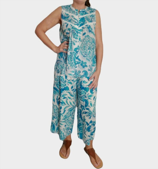 Johnny Was - LINEN PLEATED CULOTTE PANTS