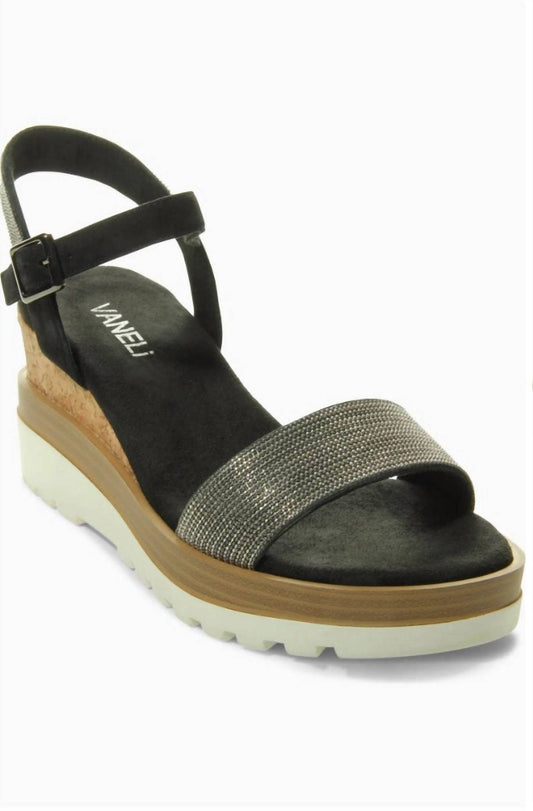 Vaneli - Women's Cedra Suede Platform Wedge Sandals
