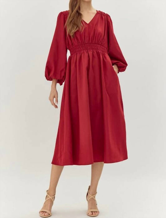 Jodifl - Brylee Long Sleeve Maxi Dress With Pockets