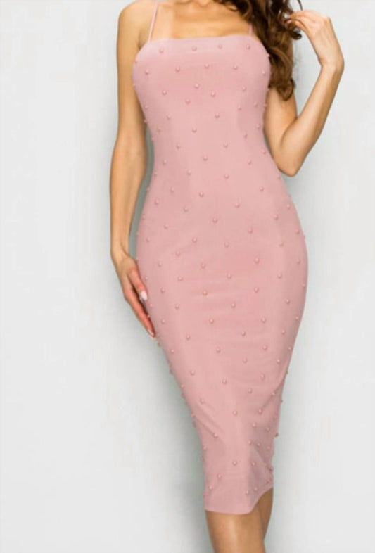 Privy - Faux Pearl Cami Midi Dress