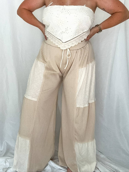 Bucketlist - Women's Sun Chaser Color-block Wide Leg Pants