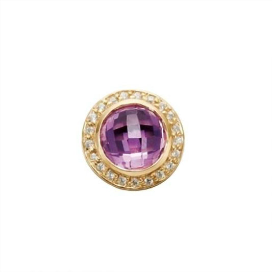 Story Jewellery - Women's Faceted Amethyst Button