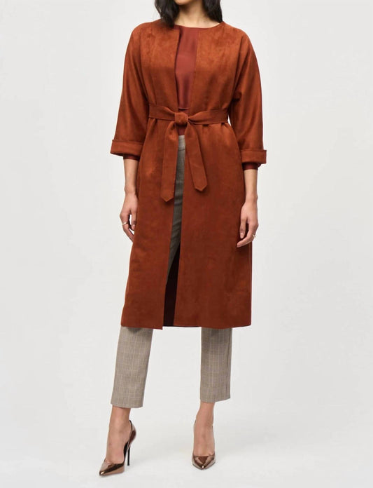 Joseph Ribkoff - Scuba Suede Straight Fit Coat