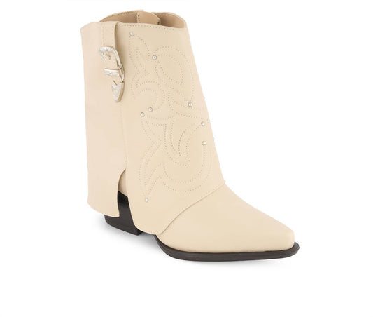 Andrea - Women's Foldover Italian Western Style Boots