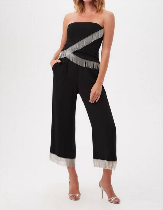 Trina Turk - Oberon Rhinestone Fringe Cropped Pants