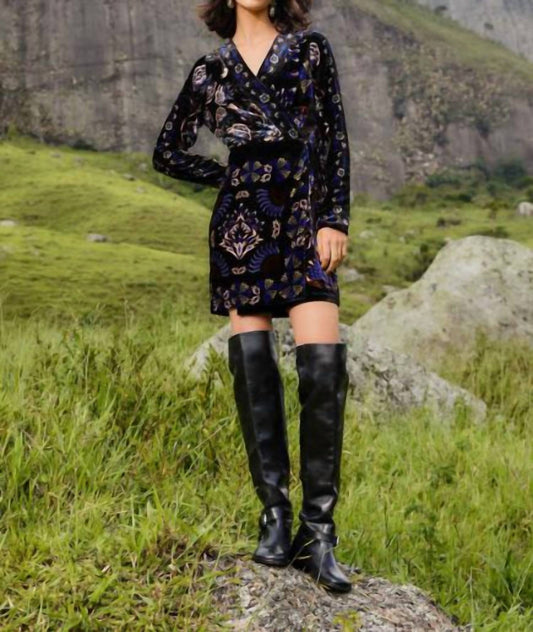 Farm Rio - Arabesque Mix Scarves Wrap Mini Dress