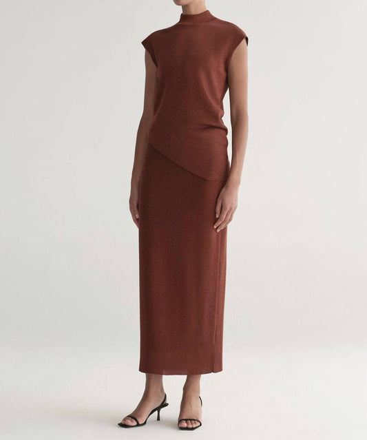 A.L.C. - Edith Metallic Knit Asymmetric Top