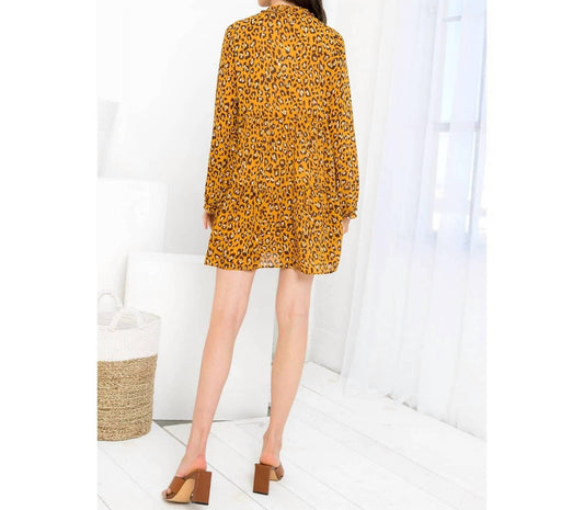 Thml - Cheetah Print Tiered Dress