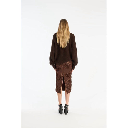 Rotate - Flower Mesh Pencil Skirt