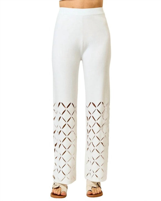 Lalavon - Ileana Cutout Detail Elastic Waistband Pants