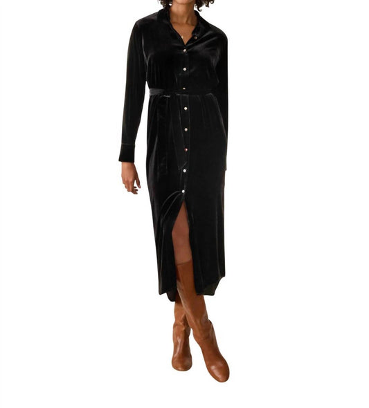 Faherty - Stretch Silk Velvet Riley Midi Dress